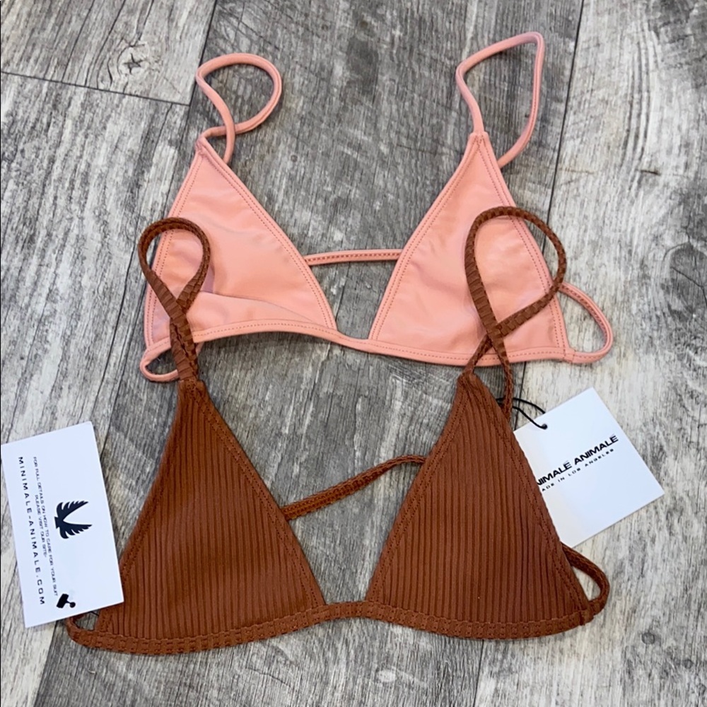 Minimale Animale Pink and Brown Bikini Set